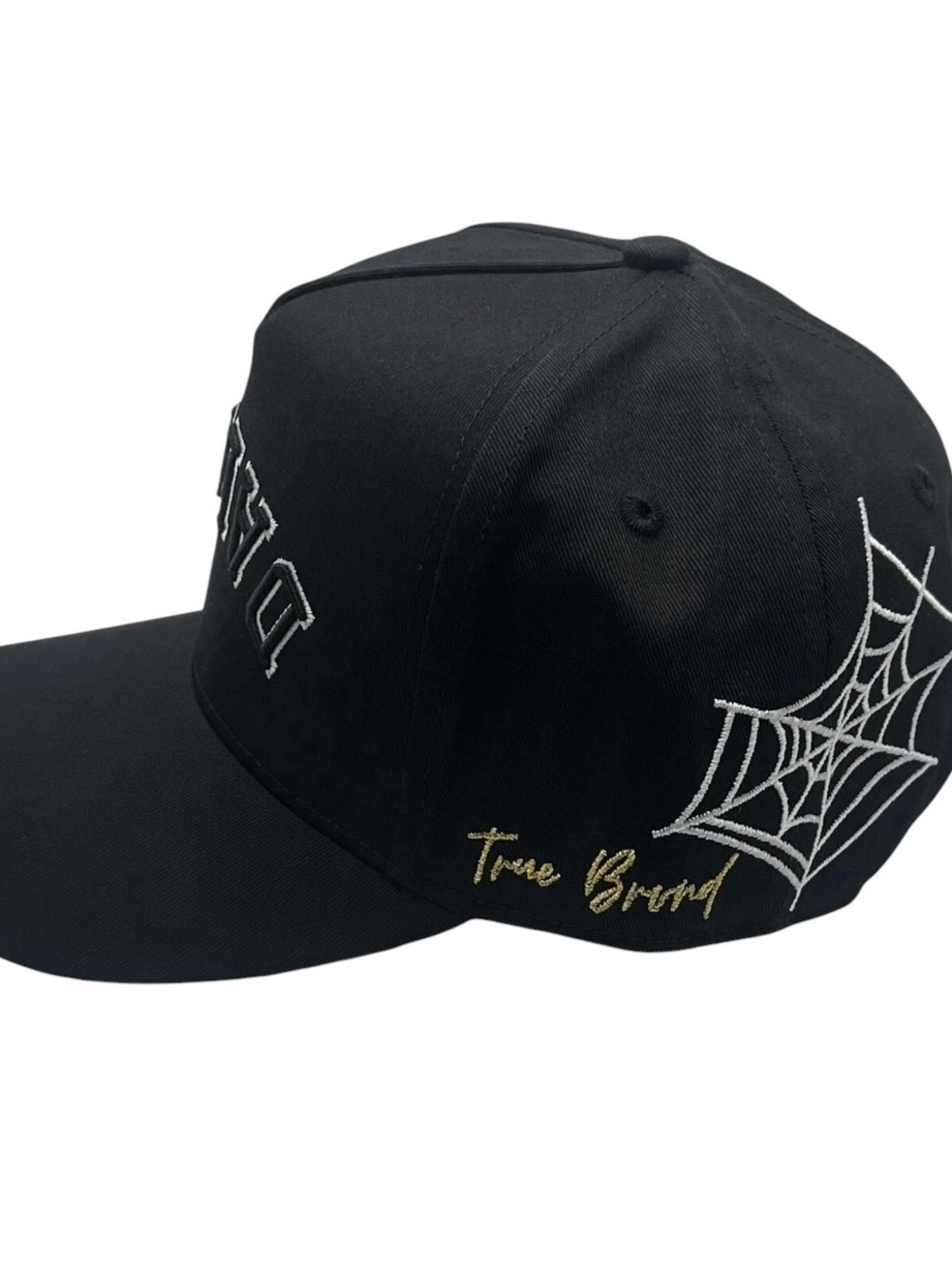 True Brvnd Spider Dallas Hat Halloween Black Spider Web Streetwear OS - Picture 2 of 7